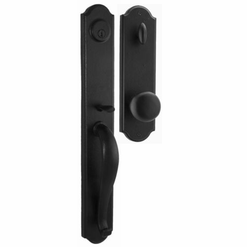 Weslock 07680-2F2SL2D Wiltshire Single Cylinder Handleset with Wexford Knob, Black Finish