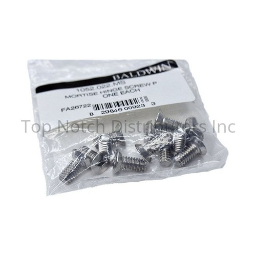 Baldwin 1052022MS 022 MS 12 Bright Nickel Screw Pack (12 Pieces)