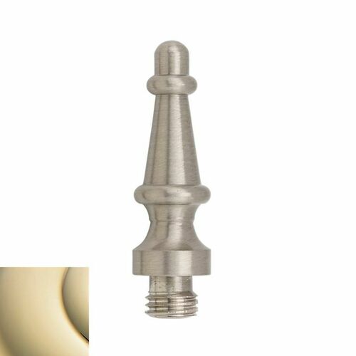 Baldwin 1083003I Steeple Tip Radius Corner Hinge (2/Set) - Lifetime Brass Finish