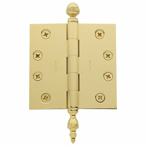Baldwin 1091003I Square Corner Hinge Urn Tip (2-Pack) - Lifetime Brass Finish