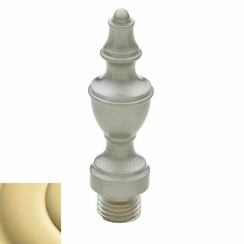 Baldwin 1091031I Urn Tip Square Corner Hinge (2/Set) Unlacquered Brass Finish