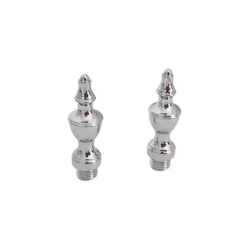 Baldwin 1091260I Square Corner Hinge Urn Tip Set (2) - Bright Chrome Finish