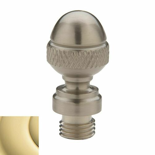 Baldwin 1092031I Acorn Tip Square Corner Hinge (2/Set) Unlacquered Brass Finish