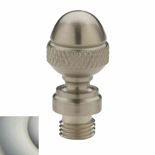 Baldwin 1092056I Acorn Tip Square Corner Hinge Set (2) - Lifetime Satin Nickel Finish