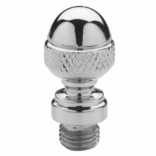 Baldwin 1092260I Acorn Tip Square Corner Hinge (2/Set) - Bright Chrome Finish