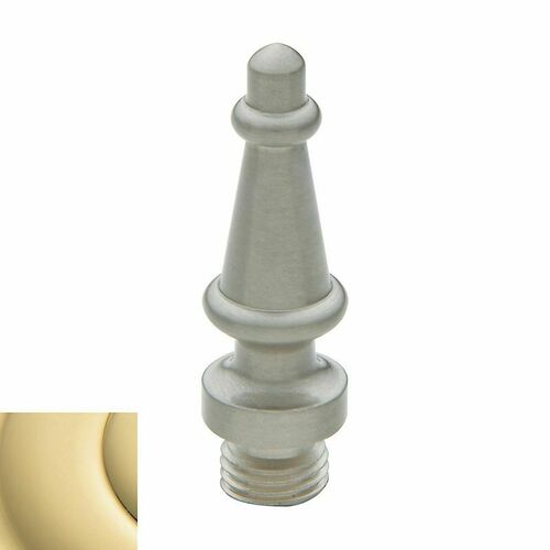Baldwin 1093031I Steeple Tip Square Corner Hinge (2/Set) Unlacquered Brass Finish