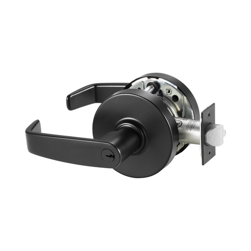 Sargent 10XG37 LL BSP F84 Grade 1 Classroom Cylindrical Lever Lock, L Rose, LA Keyway, Black Suede