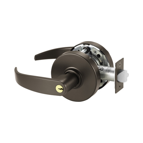 Sargent 10XG54 LP 10BE Grade 1 Dormitory Cylindrical Lock, P Lever, L Rose, LA Keyway, Dark Bronze