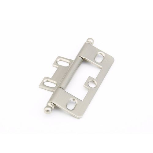 Schaub 1100B-15 Schaub Satin Nickel Ball Tip Non-Mortise Cabinet Hinge