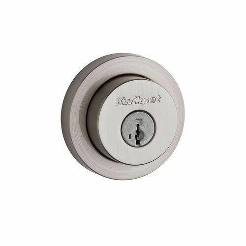 Kwikset 158RDT-15S.FD.DS.LK.23155 Milan 20 Min UL Rated Round Rose SmartKey Deadbolt, Satin Nickel Finish