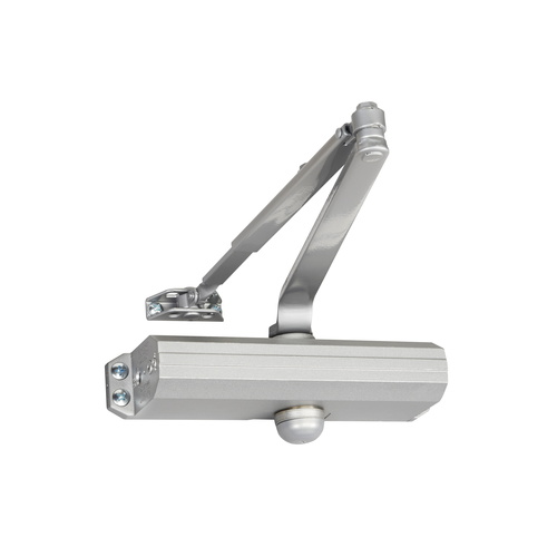 Norton 1601689 Adjustable Medium Duty Surface-Mounted Door Closer, Aluminum Finish