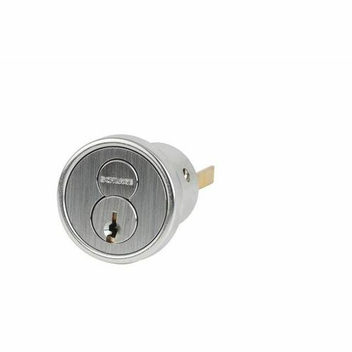 Schlage 20057C123626 FSIC Rim Everest Cylinder C123 Keyway, Convertible Tailpiece, Satin Chrome