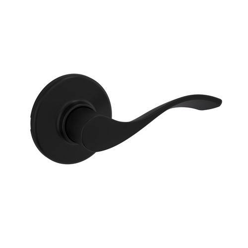 Kwikset 200BL-514 Balboa Matte Black Lever Passage Lock with 6AL Latch and RCS Strike