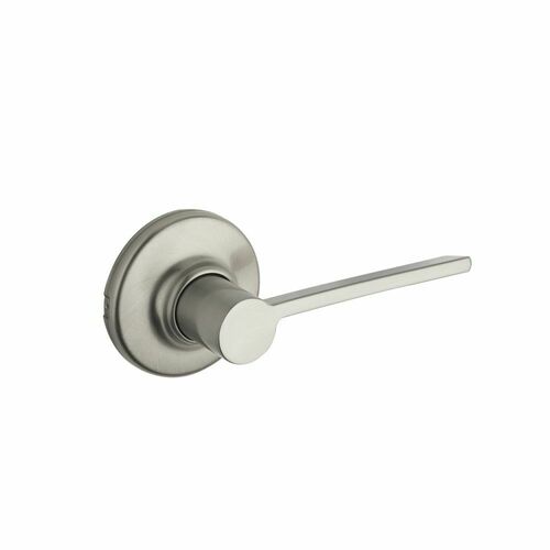 Kwikset 200LRLRDT-15 Ladera Passage Lever Lock, Round Rose, Satin Nickel, 6AL Latch, RCS Strike