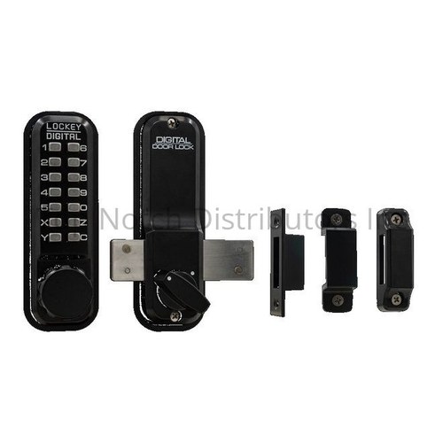 Lockey USA 2200JBMG Keyless Surface Mount Deadbolt - Jet Black Marine Grade Finish