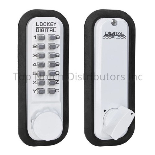 Lockey USA 2210WH Keyless Mechanical Deadbolt, Single Combination, White Finish