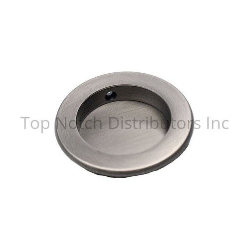 Emtek 2211US15A Pewter Finish Round Flush Pull