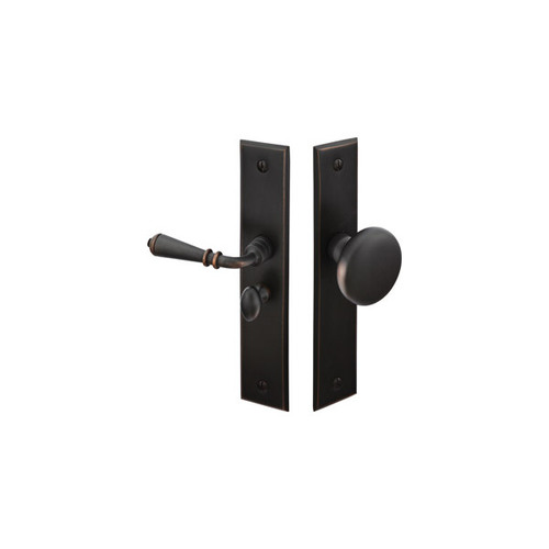 Emtek 2291US10BLH Left Hand Rectangular Screen Door Lock - Oil Rubbed Bronze Finish