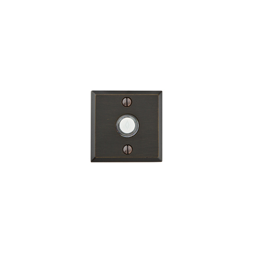 Emtek 2425MB Medium Bronze Doorbell Button with Rose Finish