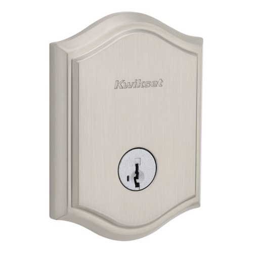 Kwikset 258ART-15S.STRKP Capetown SmartKey Deadbolt with 6AL Latch STRKP Strikes, Satin Nickel