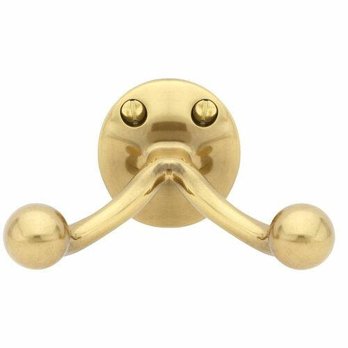 Emtek 2607US7 Double Hook with Oval Foot - French Antique Brass Finish