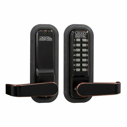 Lockey USA 2835OIL Keyless Lever Lock, Passage Function, Oil Rubbed Bronze Finish