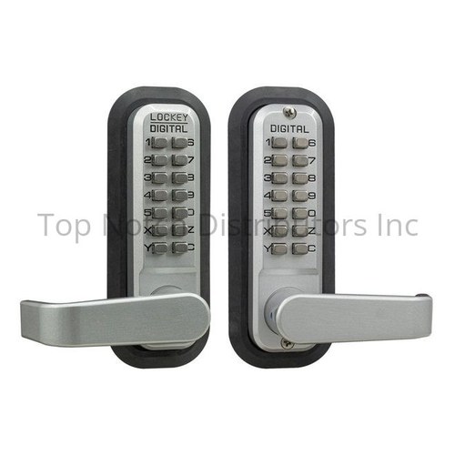 Lockey USA 2835SCMGDC Keyless Lever Lock with Passage Function, Satin Chrome Finish