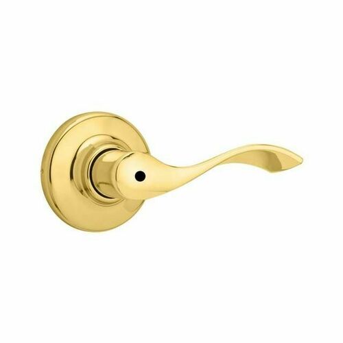 Kwikset 300BL-3 Balboa Privacy Lever Lock, 6AL Latch, RCS Strike, Bright Brass Finish