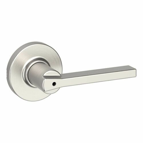 Kwikset 300CSLRDT-15 Casey Privacy Lever Lock, Round Rose, 6AL Latch, Satin Nickel Finish