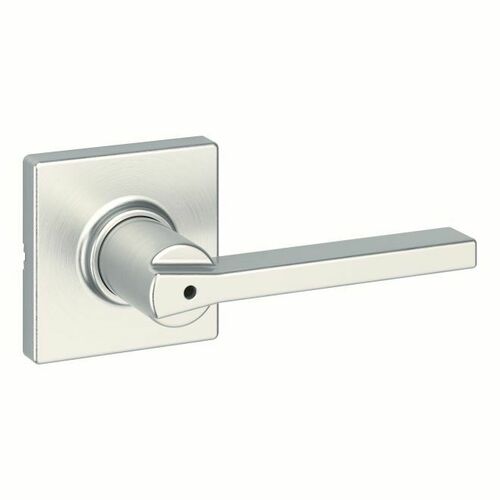 Kwikset 300CSLSQT-15 Casey Satin Nickel Privacy Lever Lock with Square Rose and 6AL Latch