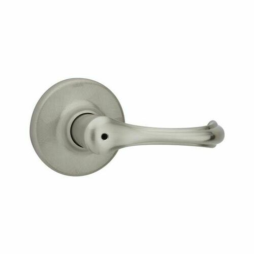 Kwikset 300DNL-15 Dorian Satin Nickel Privacy Lever Lock with 6AL Latch RCS Strike
