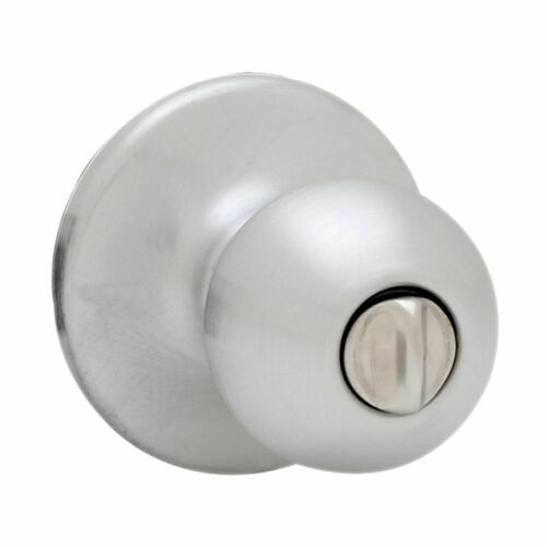Kwikset 300P-26D Polo Satin Chrome Privacy Door Lock with 6AL Latch and RCS Strike