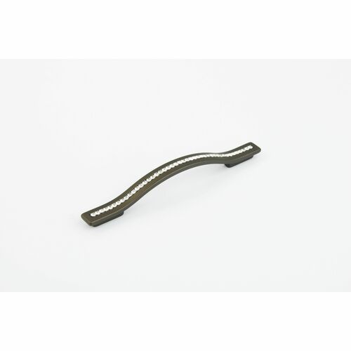 Schaub 302-MBZ Schaub Skyevale Cabinet Pull, 128-160mm, Milano Bronze, Crystal Accents