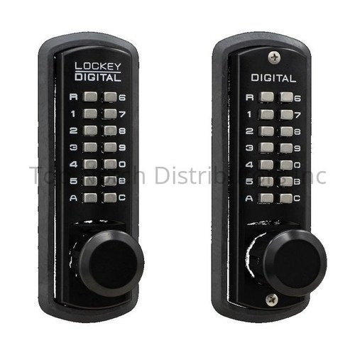 Lockey USA 3830JBMGDC Keyless Passage Knob Lock - Double Combination, Jet Black Marine Finish