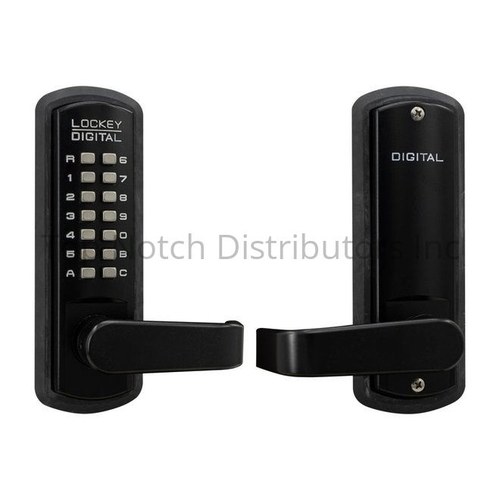 Lockey USA 3835JBMG Keyless Lever Lock, Passage Function, Jet Black Marine Finish