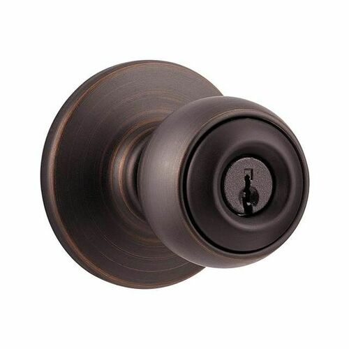 Kwikset 400P-11P Polo Entry Door Lock with 6AL Latch RCS Strike, Venetian Bronze Finish