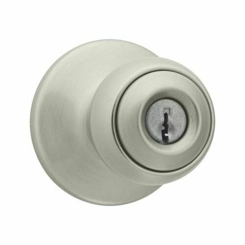 Kwikset 400P-15 Polo Knob Entry Lock, 6AL Latch RCS Strike, Satin Nickel Finish