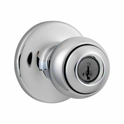 Kwikset 400P-26S Polo SmartKey Entry Door Lock with 6AL Latch RCS Strike, Bright Chrome