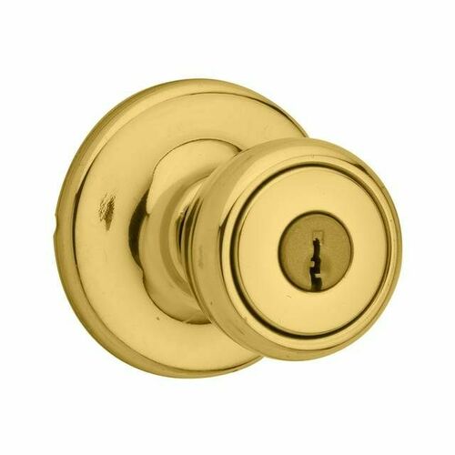 Kwikset 400T-3 Tylo Entry Door Lock Set, 6AL Latch RCS Strike, Bright Brass Finish
