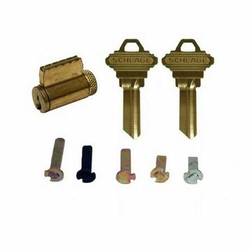 Schlage 40100CE606 Cylinder with Multiple Tailpieces CE Keyway, Satin Brass Finish