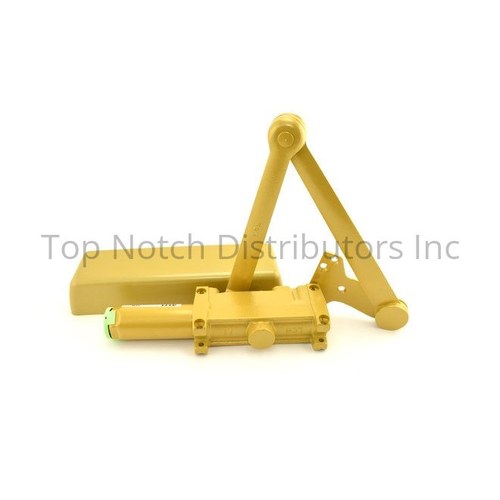 LCN 4111EDABRASSLH Left Hand Heavy Duty Adjustable Door Closer with Thru Bolts, Brass Finish