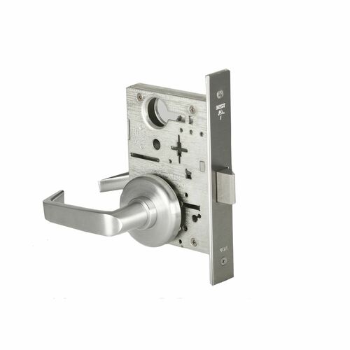 Best 45H0N15H626RH Mortise Passage Lock 15 Lever H Rose RH Satin Chrome Finish