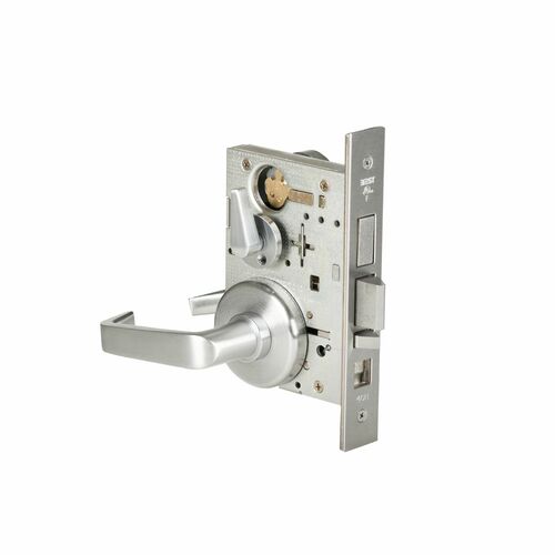 Best 45H7AB15H626RH Mortise Lock Office 15 Lever Deadbolt Right Hand Satin Chrome