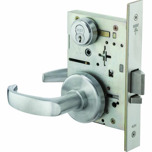 Best 45H7D14H626RH Mortise Lock 14 Lever Right Hand H Rose 7 Pin Housing Satin Chrome