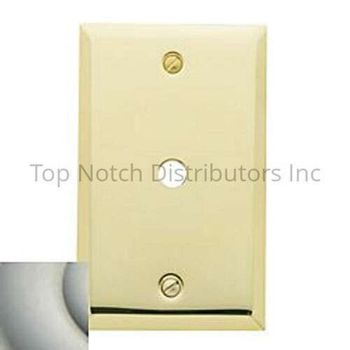 Baldwin 4764150 Beveled Cable Cover Switch Plate - Satin Nickel Finish