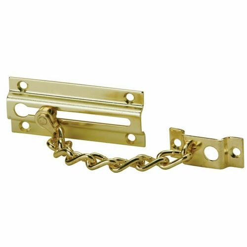 Ives 481B3 Solid Brass Chain Door Guard - Bright Brass Finish