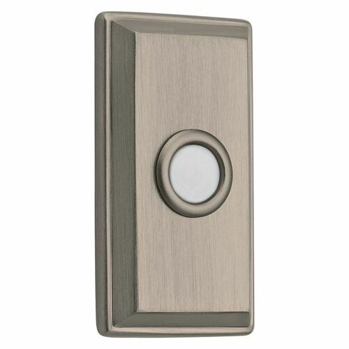 Baldwin 4860056 Satin Nickel Rectangular Bell Button
