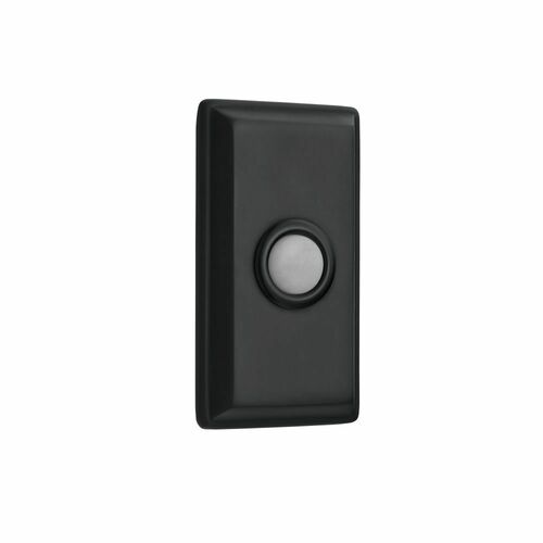Baldwin 4860102 Rectangular Bell Button - Oil Rubbed Bronze Finish