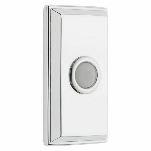 Baldwin 4860260 Bright Chrome Rectangular Bell Button