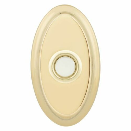Baldwin 4861003 Oval Bell Button - Lifetime Brass Finish